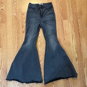 Women's Free People “Float On” Black Flare Jeans
